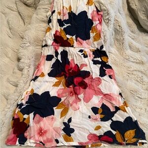 Old Navy Blue and Pink Strapless Sundress